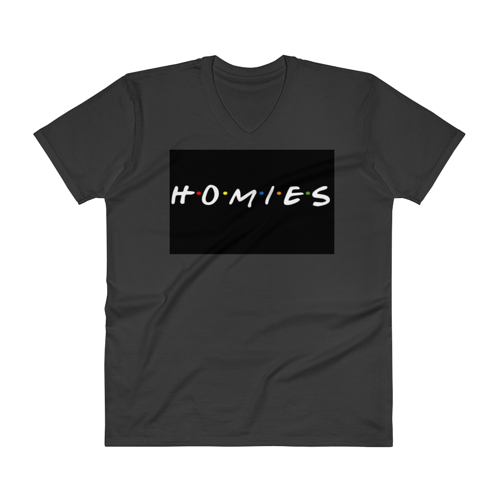 Homies Black V-Neck T-Shirt