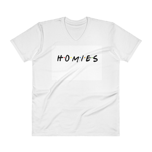 Homies  White V-Neck T-Shirt